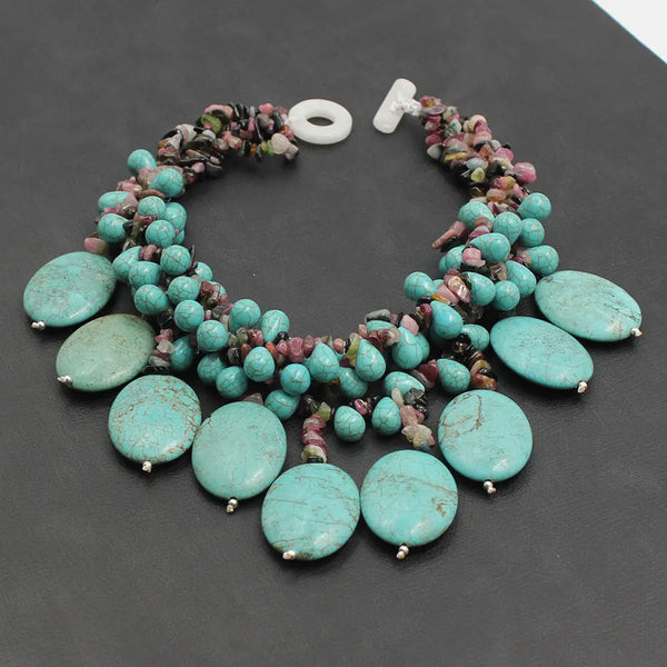 Green Turquoise Necklace-ToShay.org