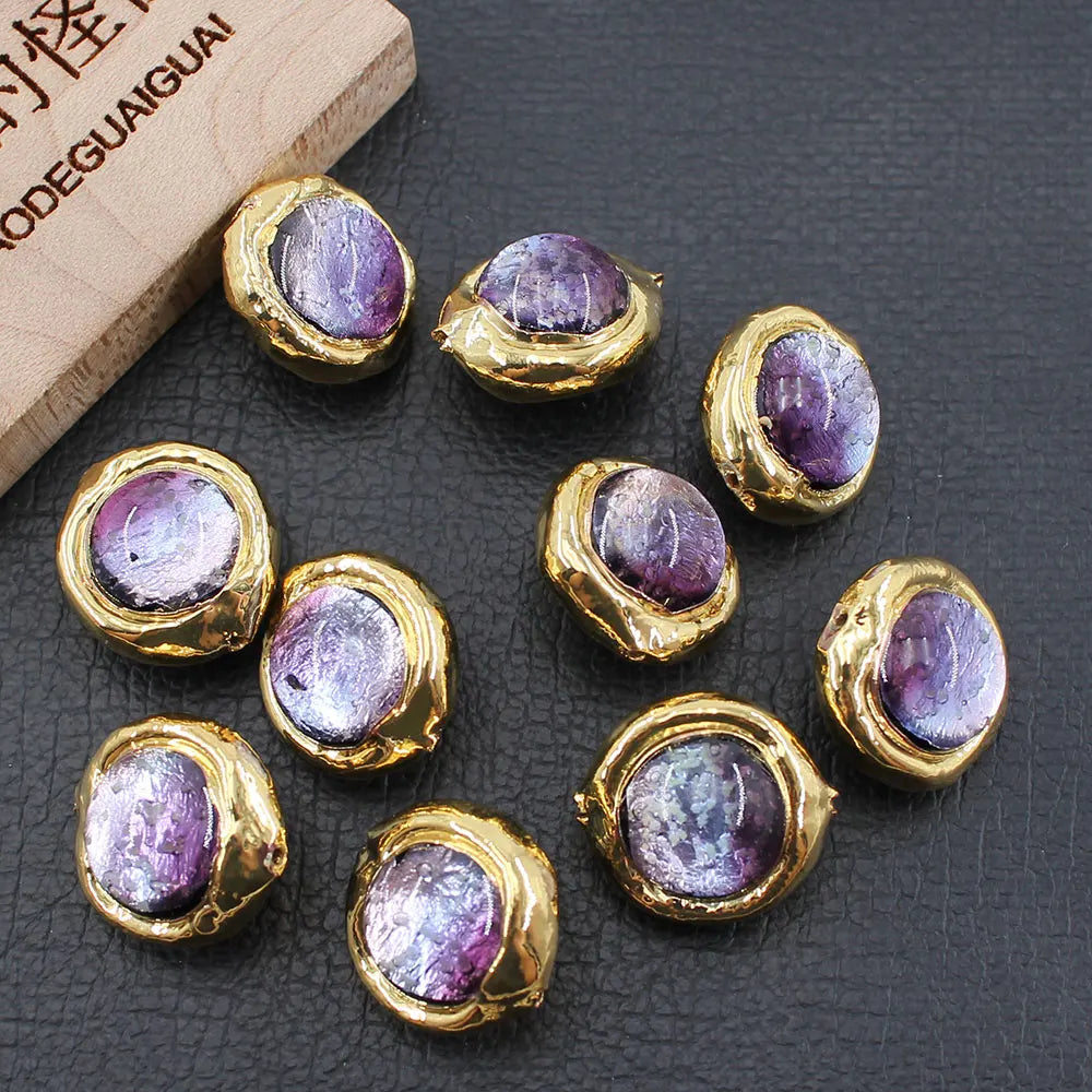 Purple Glaze Glass Beads-ToShay.org