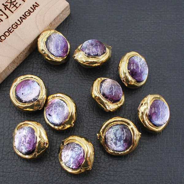 Purple Glaze Glass Beads-ToShay.org