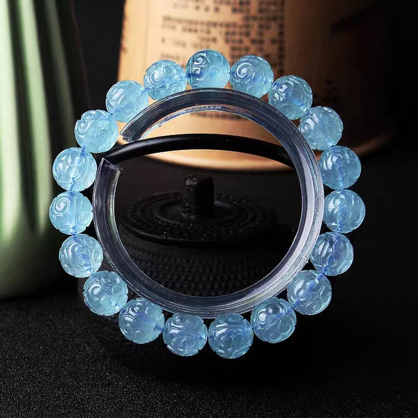Blue Aquamarine Bracelet-ToShay.org