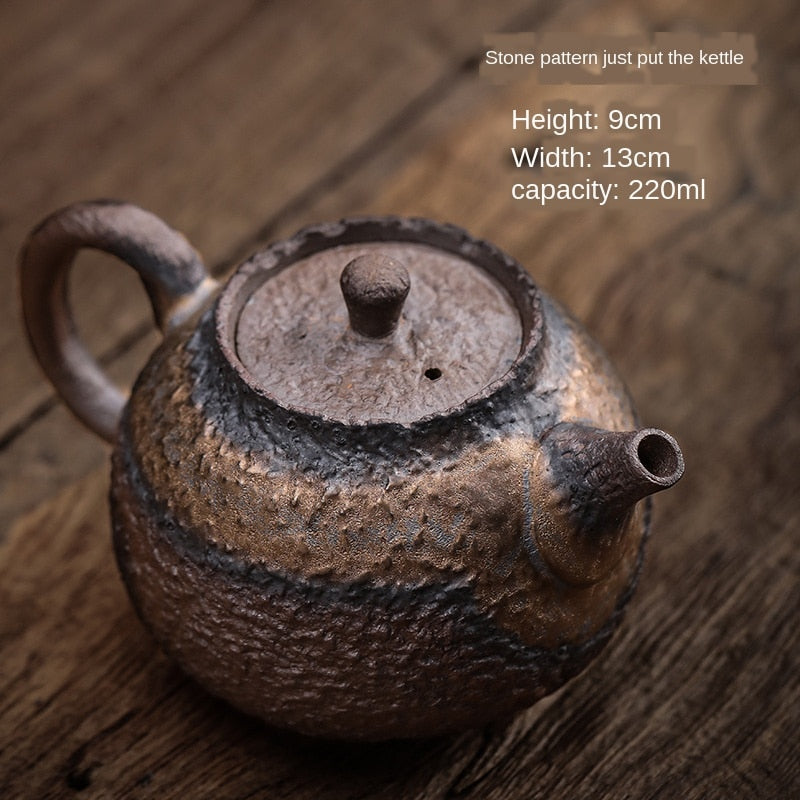 Rust Glaze Stoneware Teapot-ToShay.org