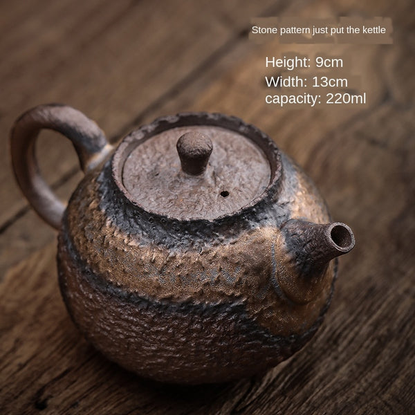 Rust Glaze Stoneware Teapot-ToShay.org