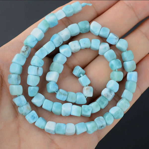 Blue Larimar Square Beads-ToShay.org