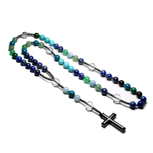 Blue Lapis Lazuli Rosary-ToShay.org