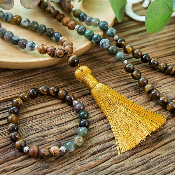 Yellow Tiger Eye Mala Beads-ToShay.org