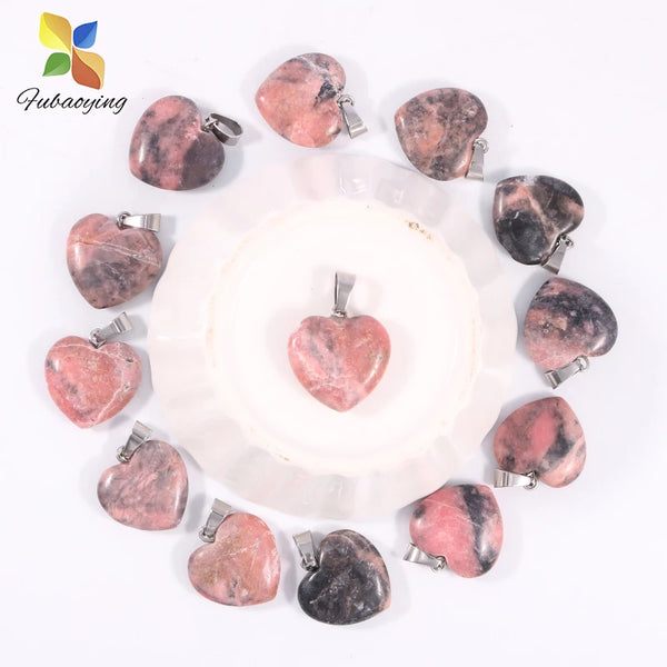 Mixed Crystal Heart Pendants-ToShay.org