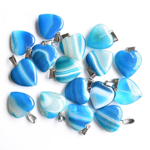 Mixed Stripe Onyx Hearts-ToShay.org