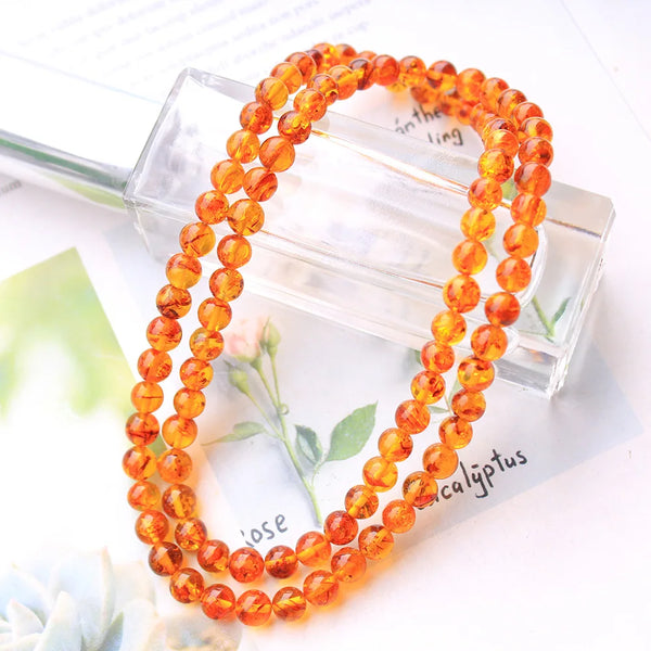 Yellow Amber Wrap Bracelet-ToShay.org