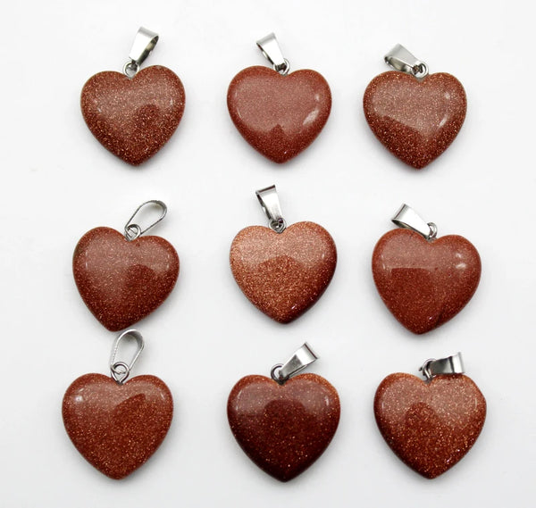 Mixed Crystal Heart Pendants-ToShay.org