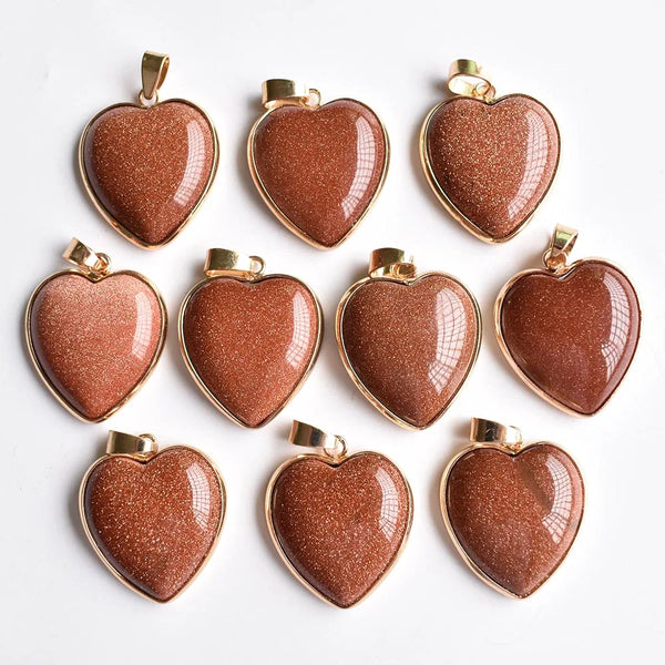 Mixed Crystal Heart Pendants-ToShay.org