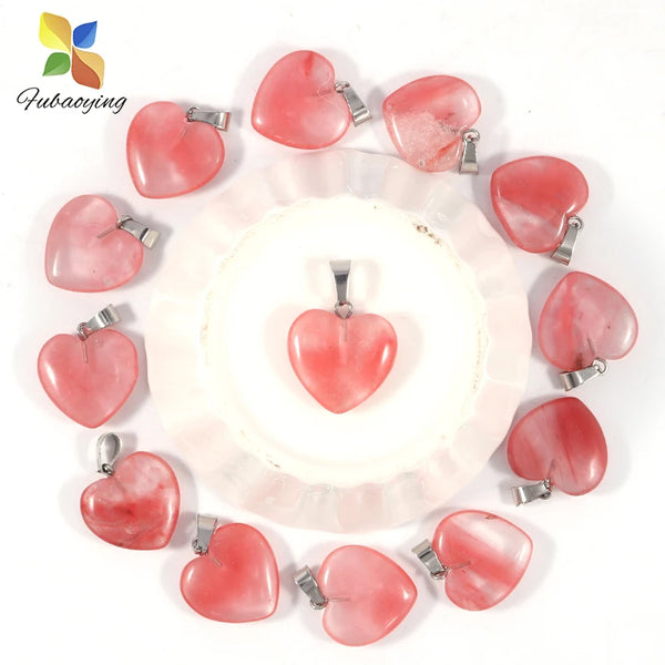 Mixed Crystal Heart Pendants-ToShay.org