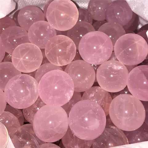 Pink Star Rose Quartz Balls-ToShay.org