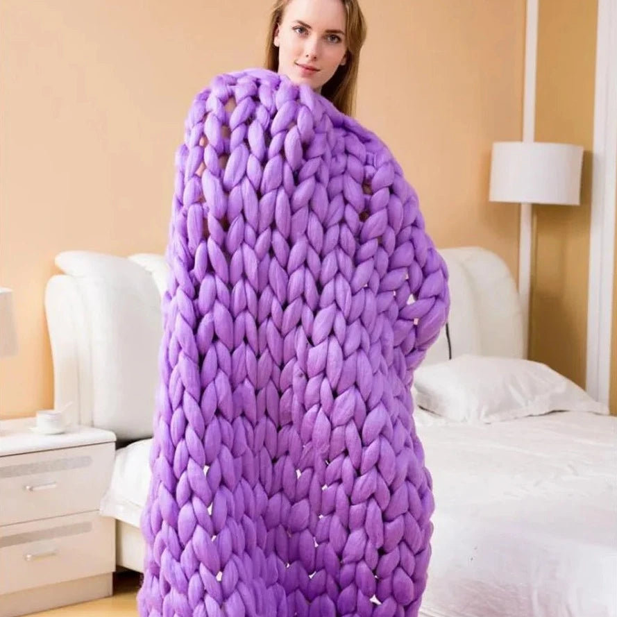 Knitted Throw Blanket-ToShay.org