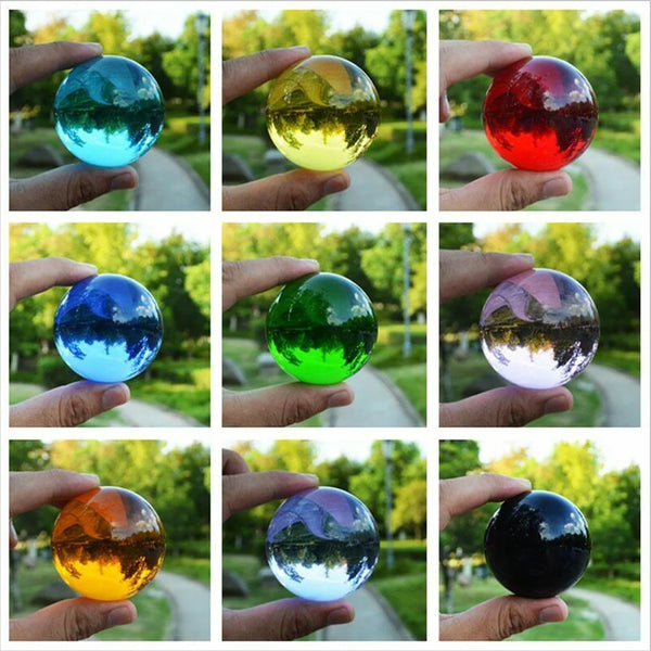 Clear Coloured Crystal Balls-ToShay.org