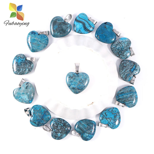 Mixed Crystal Heart Pendants-ToShay.org