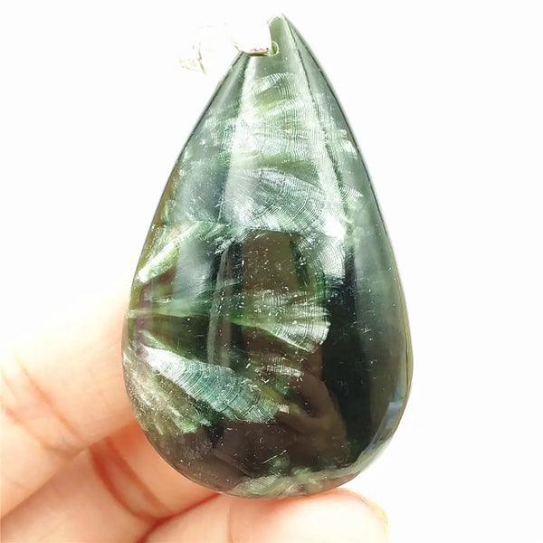 Green Seraphinite Pendant-ToShay.org