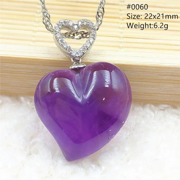Purple Amethyst Heart Pendants-ToShay.org
