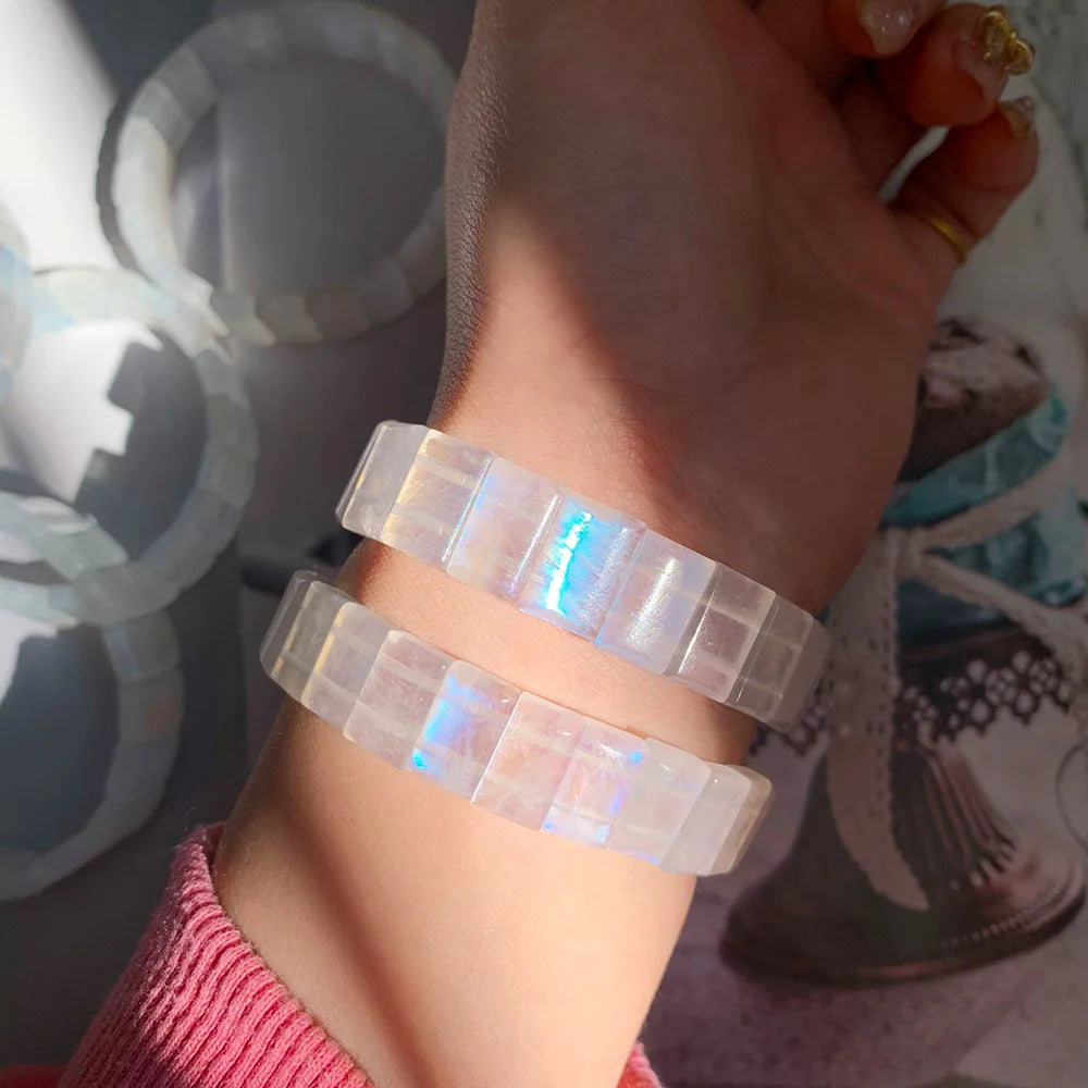 Blue Light Moonstone Bracelet-ToShay.org