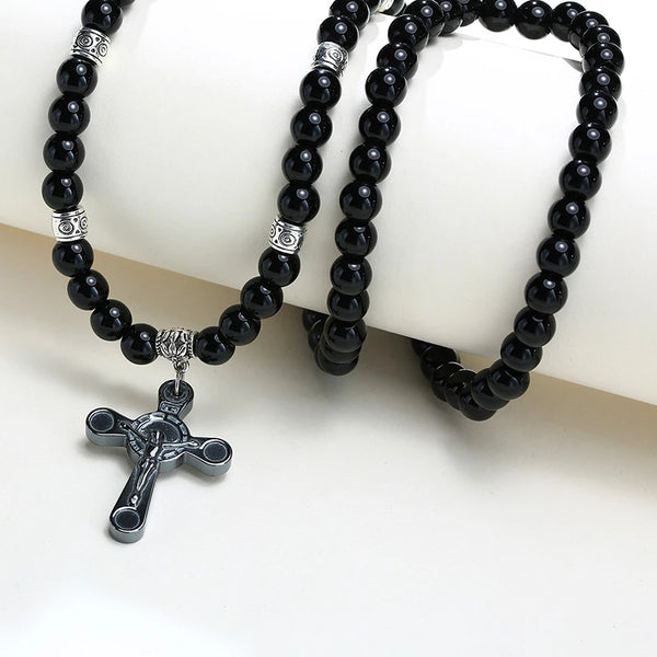 Black Carnelian Stone Rosary-ToShay.org