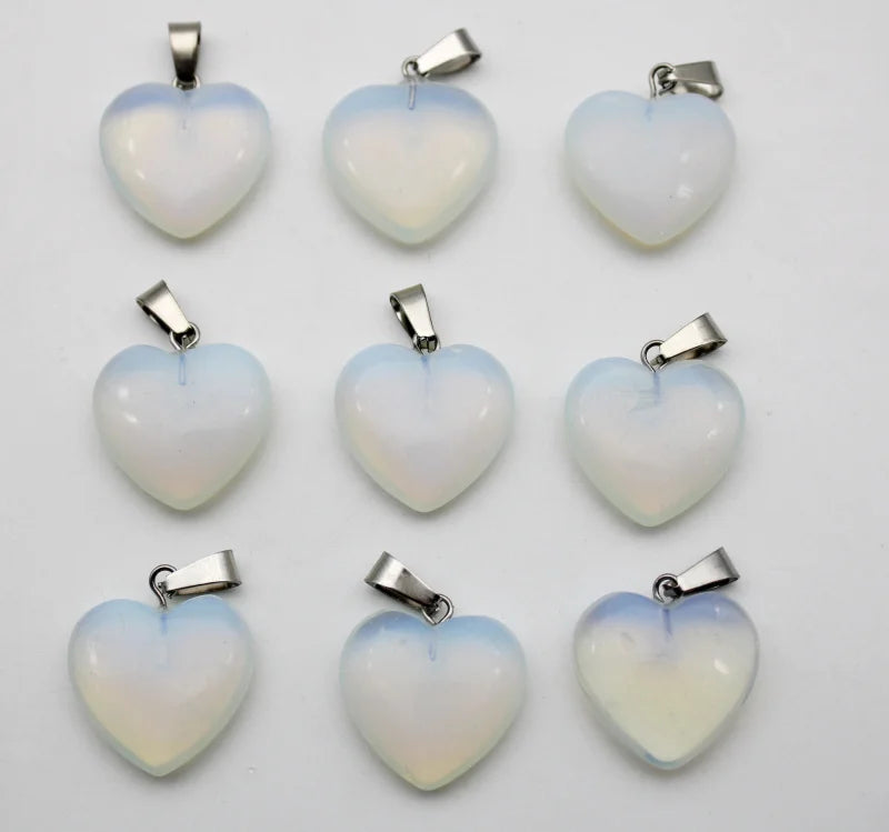 Mixed Crystal Heart Pendants-ToShay.org