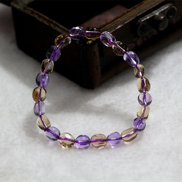 Purple Yellow Ametrine Bracelet-ToShay.org