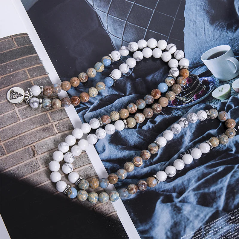 White Howlite Bead Mala-ToShay.org
