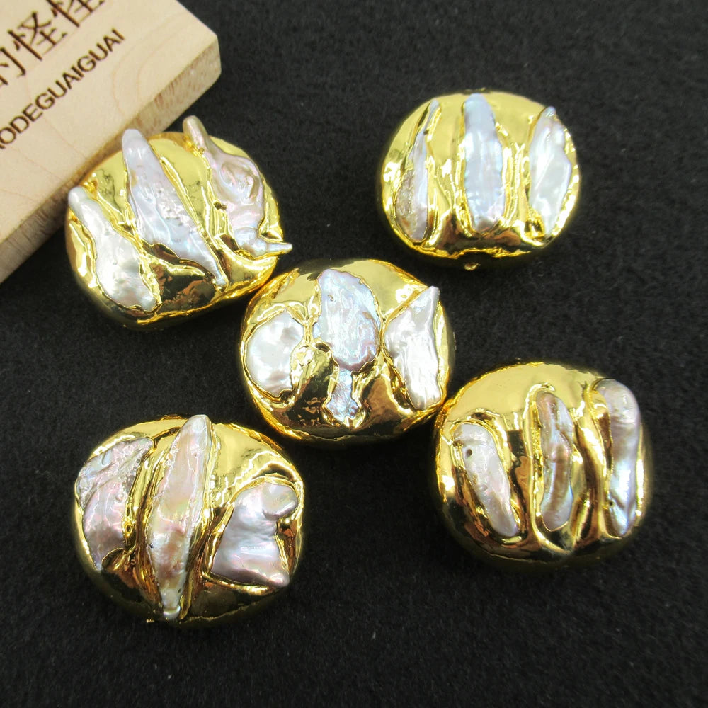 White Pearl Coin Beads-ToShay.org