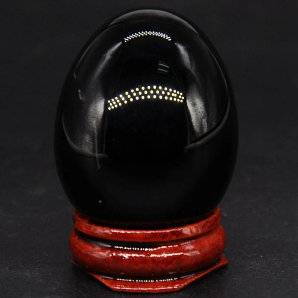 Black Evil Eye Agate Egg-ToShay.org