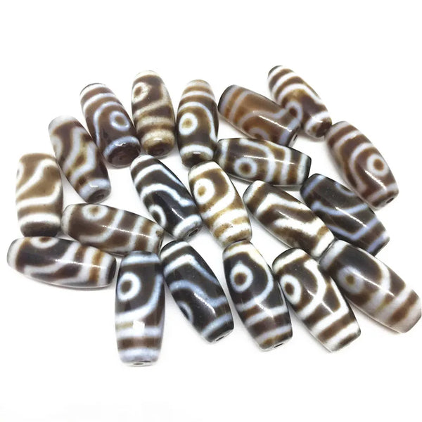 Tibetan Eyes Agate Dzi Beads-ToShay.org