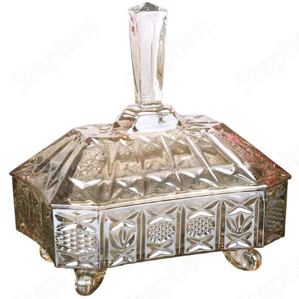 Amber Glass Candy Jar-ToShay.org