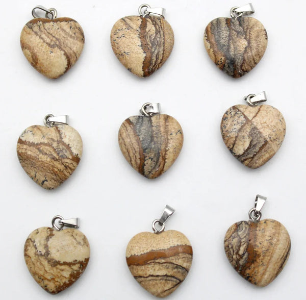 Mixed Crystal Heart Pendants-ToShay.org