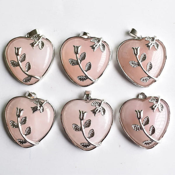 Mixed Crystal Heart Pendants-ToShay.org