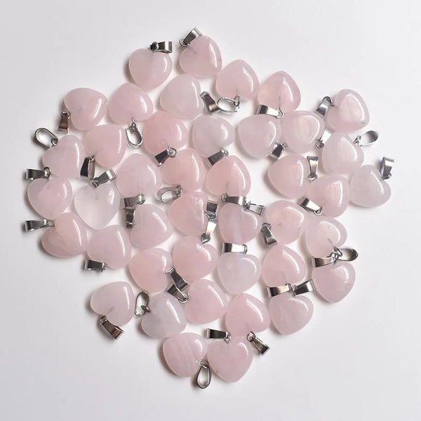 Pink Crystal Heart Pendants-ToShay.org