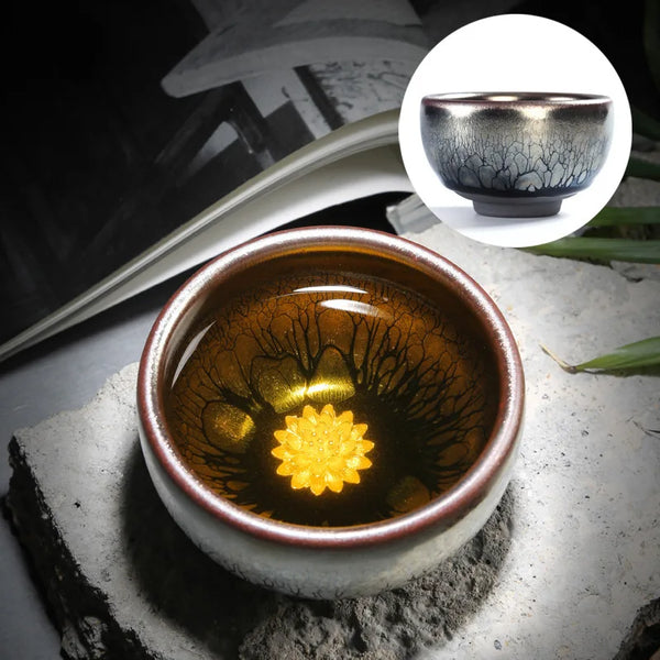 Silver Glaze Inlaid Teacups-ToShay.org