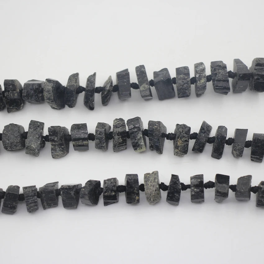 Black Tourmaline Nugget Beads-ToShay.org