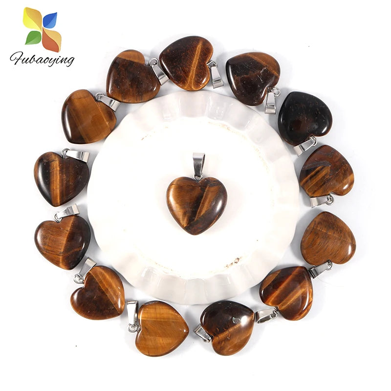 Mixed Crystal Heart Pendants-ToShay.org