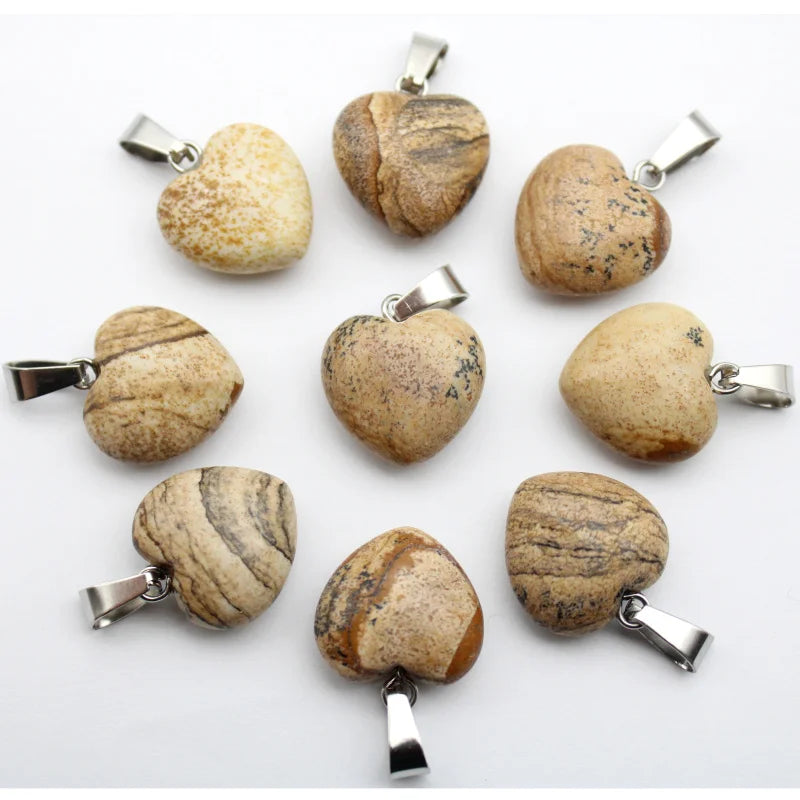 Mixed Crystal Heart Pendants-ToShay.org
