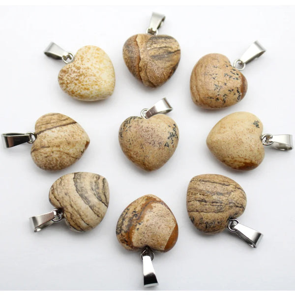 Mixed Crystal Heart Pendants-ToShay.org