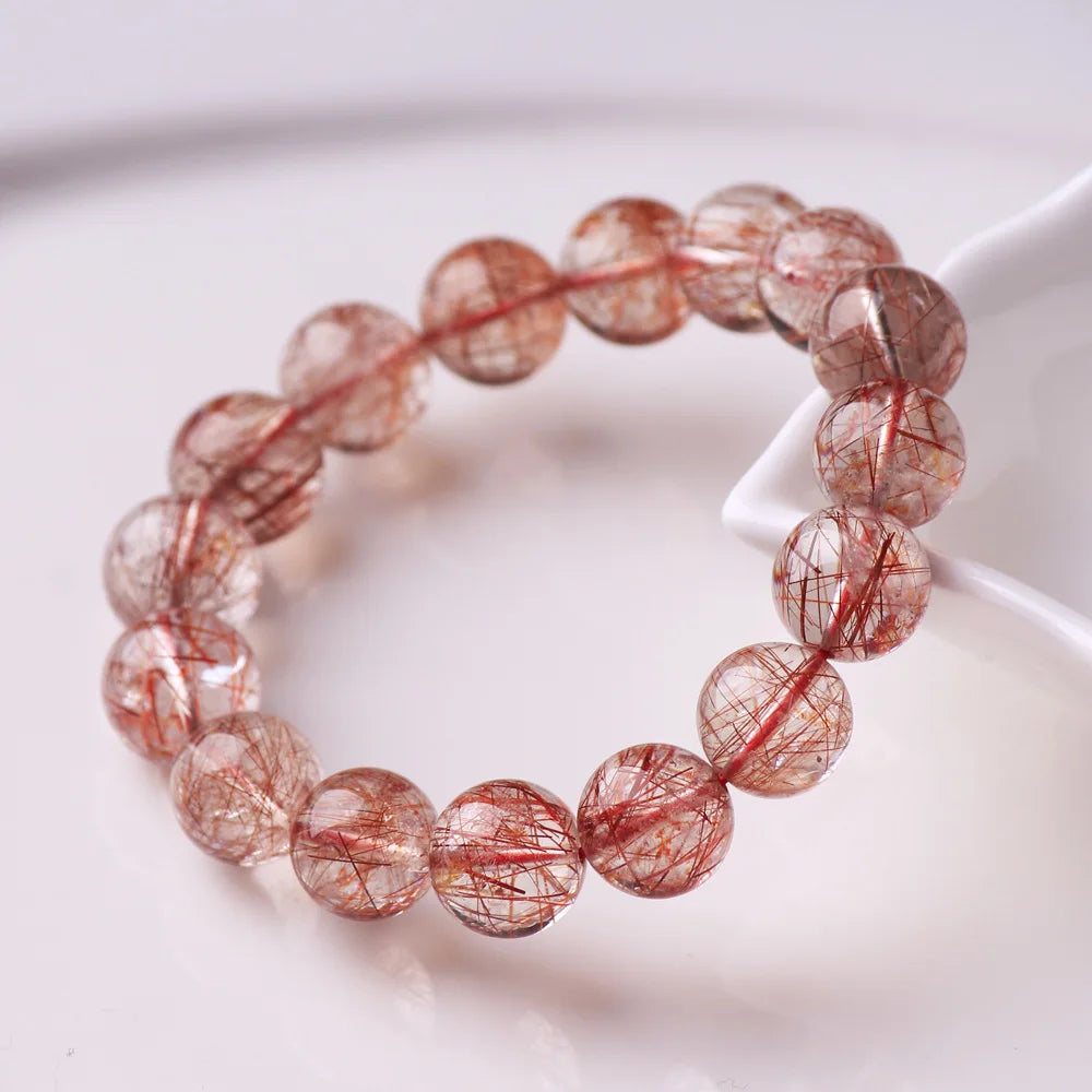 Red Rutilated Quartz Bracelet-ToShay.org
