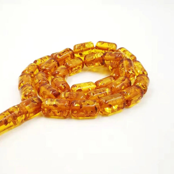 Yellow Bubble Resin Prayer Beads-ToShay.org