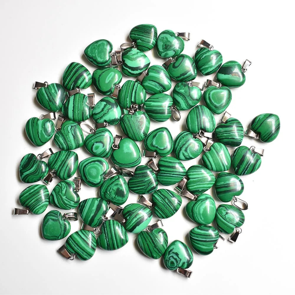 Mixed Crystal Heart Pendants-ToShay.org