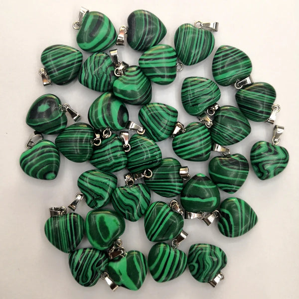 Mixed Crystal Heart Pendants-ToShay.org