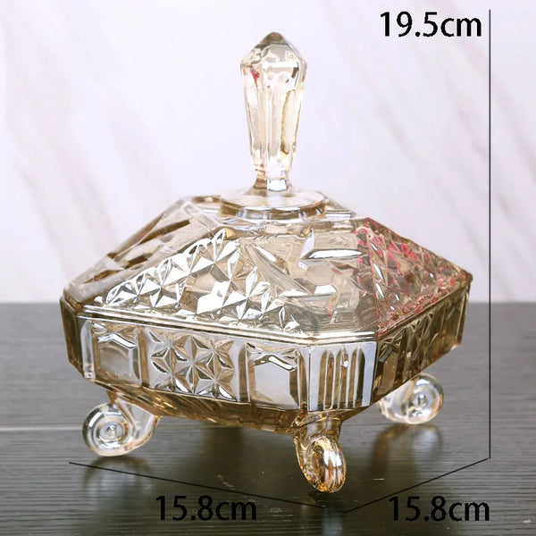 Amber Glass Candy Jar-ToShay.org