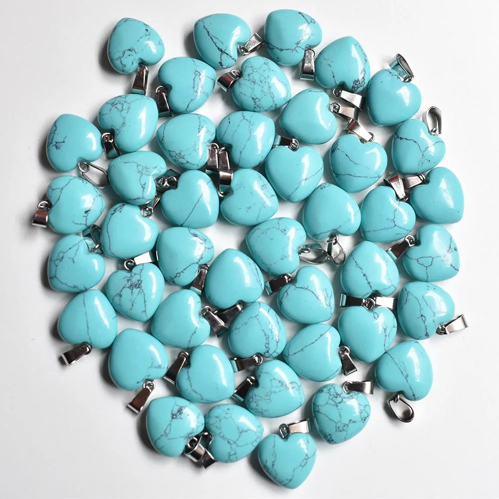 Mixed Crystal Heart Pendants-ToShay.org