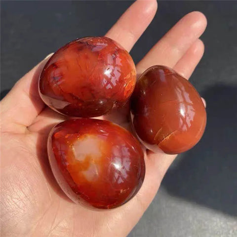 Red Carnelian Agate Eggs-ToShay.org