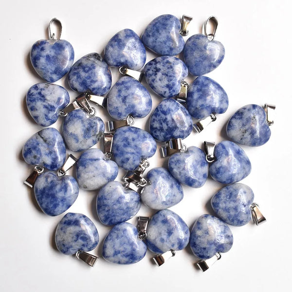 Mixed Crystal Heart Pendants-ToShay.org