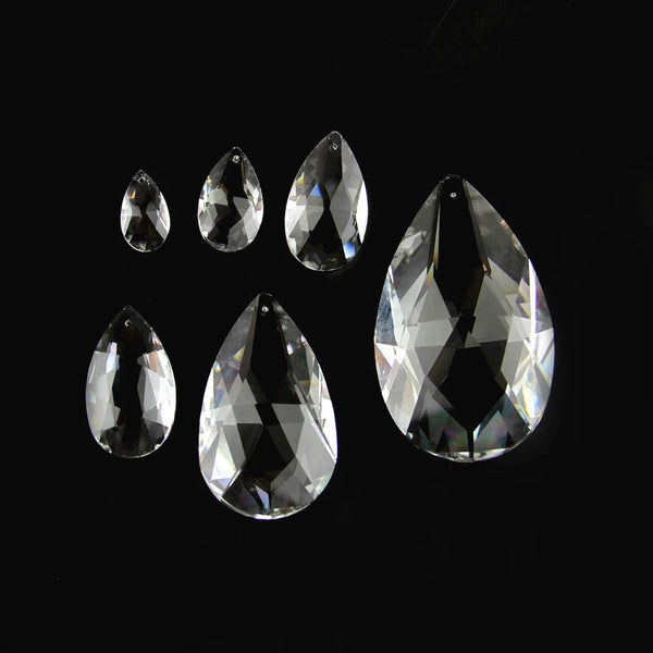 Clear Tear Drop Crystal Pendants-ToShay.org
