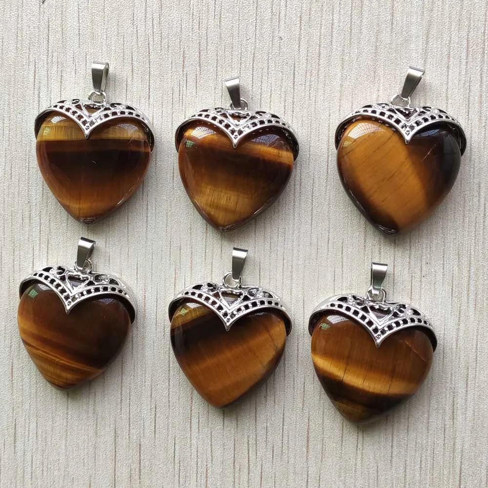 Yellow Tiger Eye Stone Hearts-ToShay.org