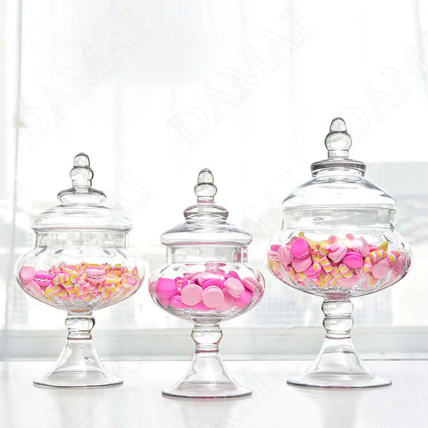 Clear Glass Candy Jar-ToShay.org