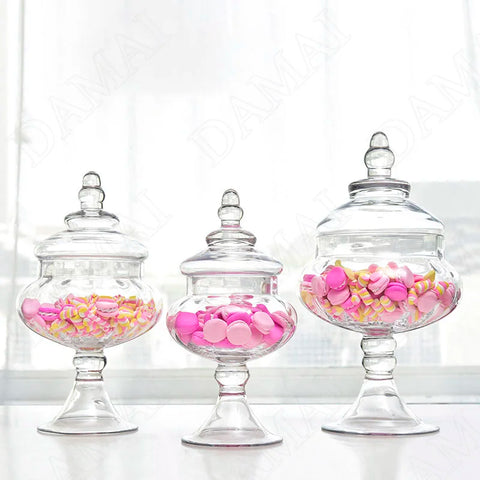 Clear Glass Candy Jar-ToShay.org